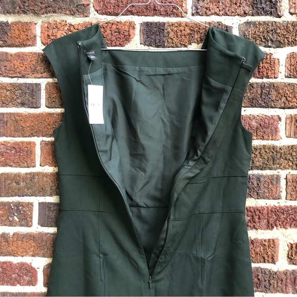 NWT LOFT lined workwear dress (green) (size 4) - Picture 5 of 9